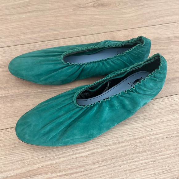 LANVIN teal suede ballet flat / size EU 40 US 9 - Picture 5 of 6